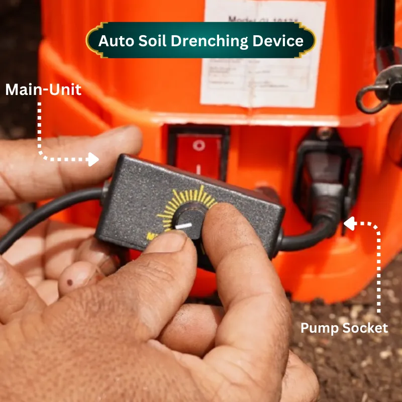 Swasti Auto Soil Drenching Device for Crops | Adjustable 10–500 ml Dose | Compatible with Battery Spray Pump | Push Button Controlled | Root-Level Precision Application