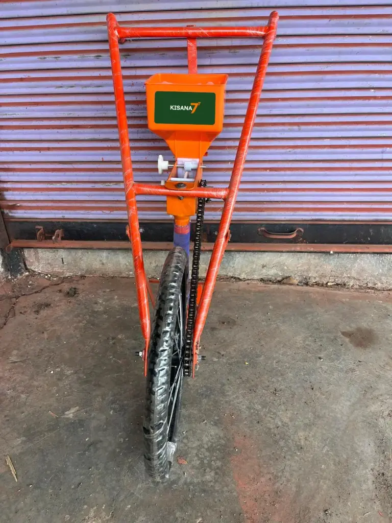 Single Hopper 3-in-1 Automatic Cycle Seed Drill Machine | Seed Sowing, Fertilizer & Weeding Tool | Multi Crop Manual Farming Machine (Delivery within Maharashtra)