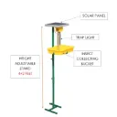 Solar Insect Light Trap | Automatic Sensor | Covers 4–5 Acre Area | 4+2ft Extendable Stand | Outdoor Farm Pest Control 10 W