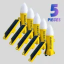 Solar Rocket Light (Pack of 5) for Agricultural Field | 72Hr Backup | Lithium Battery | Automatic Charging | No Electricity Required