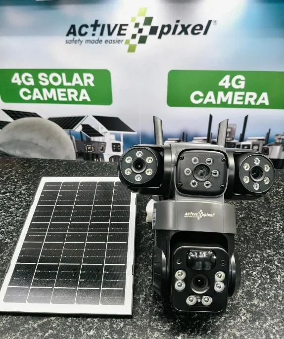 G12 4G Triple Camera Solar CCTV Camera with 4MP HD, 360° View, Color Night Vision, Motion Detection, Two-Way Audio & TF Card Support (90% Cash on Delivery + 10% Advance)